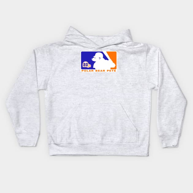 NY METS POLAR BEAR PETE #20 Kids Hoodie by ATOMIC PASSION